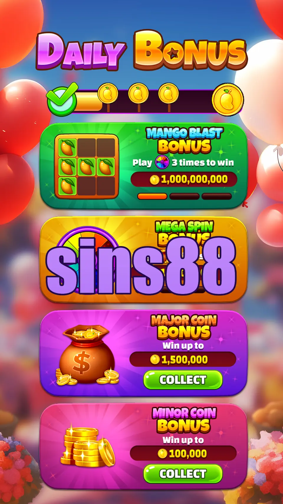sins88 Tangkapan Layar - APK Resmi